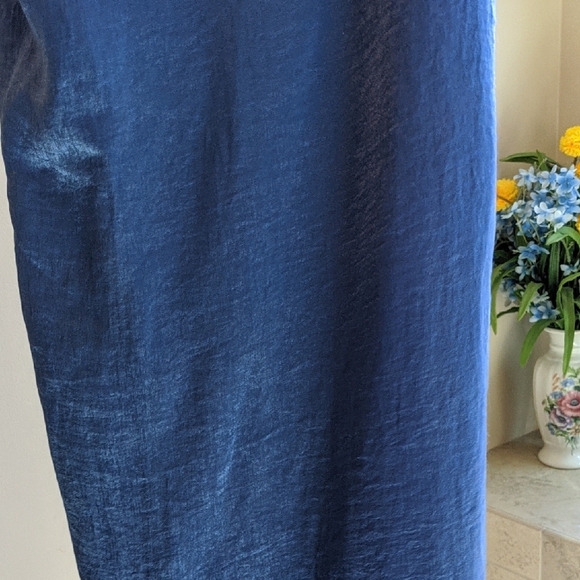 Bobeau Blue Mini lined Slip Dress with Spaghetti Straps - Picture 10 of 12